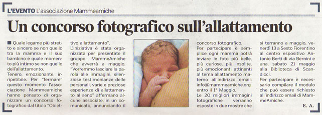 Invia le tue foto al concorso fotografico “Obiettivo Allattamento”!