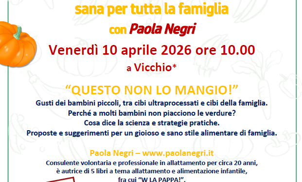 W la pappa – incontro a Vicchio con Paola Negri 10.04.2026