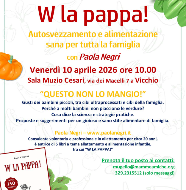 W la pappa – incontro a Vicchio con Paola Negri 10.04.2026