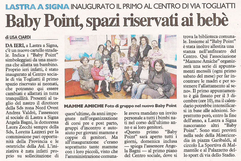 Baby Point a Lastra a Signa: spazi riservati ai bebè