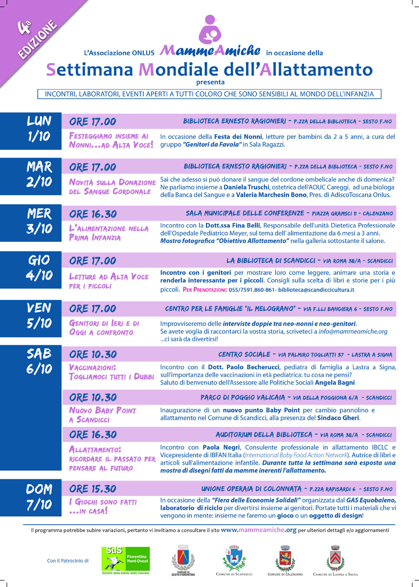 Ecco la nostra Settimana Mondiale dell’Allattamento 2012